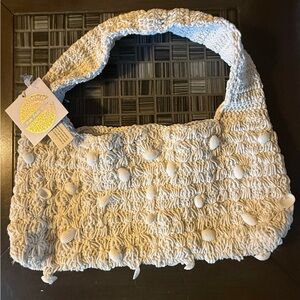 FROM INDIA TO YOU Handcrafted Macrame Bag With Shales.